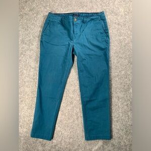 Tommy Hilfiger Mens Teal Straight-Leg Chinos